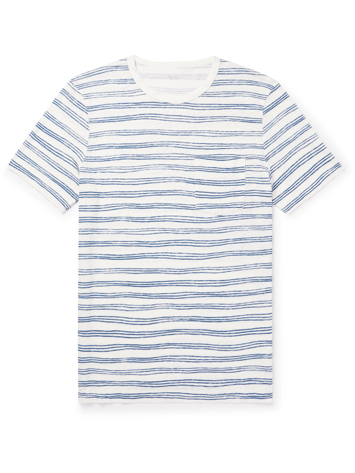 Hartford - Slim-Fit Striped Linen T-Shirt - Men - Blue - XL von Hartford