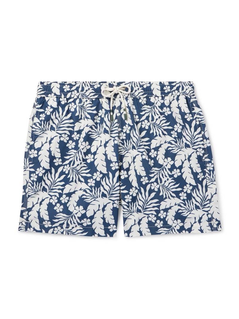 Hartford - Straight-Leg Mid-Length Floral-Print Swim Shorts - Men - Blue - L von Hartford