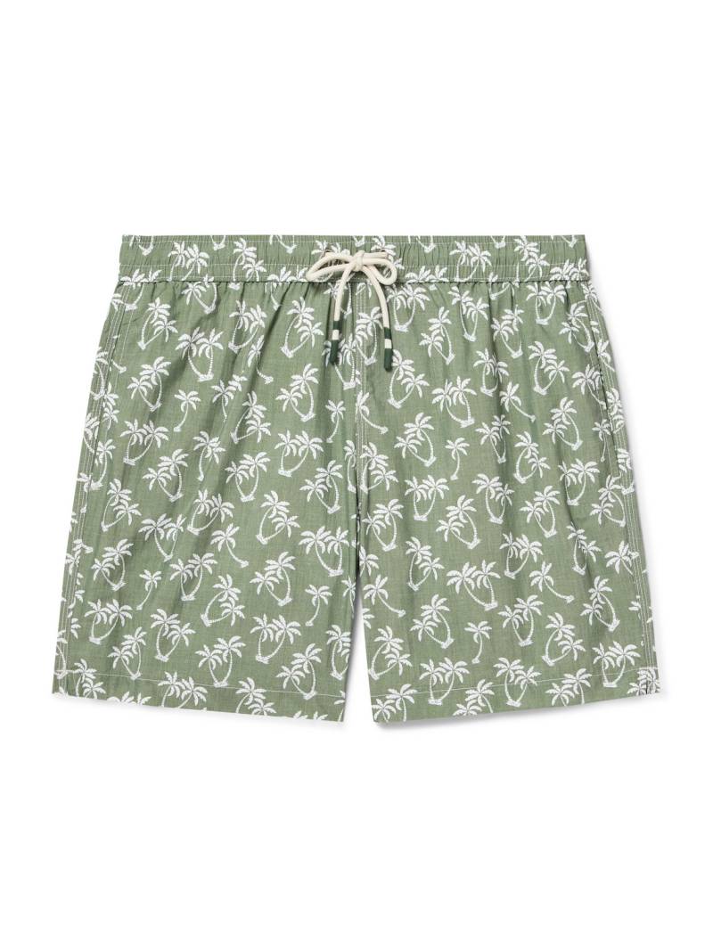 Hartford - Straight-Leg Mid-Length Printed Swim Shorts - Men - Green - XXXL von Hartford