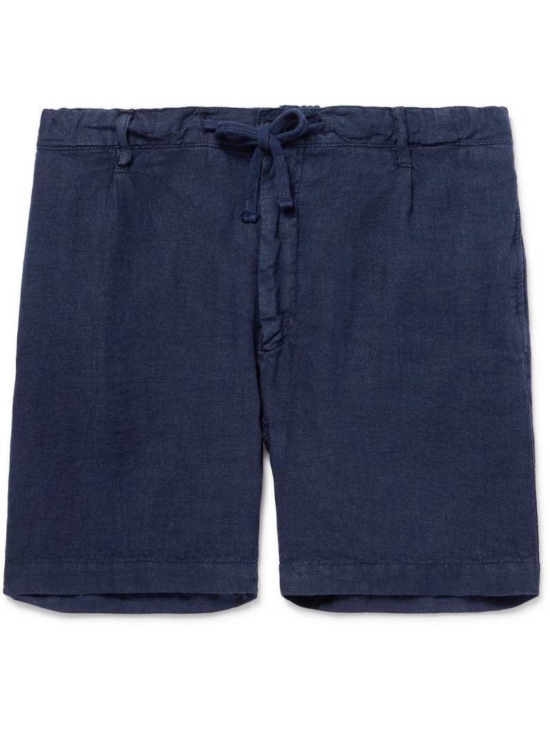 Hartford - Tank Straight-Leg Linen Drawstring Shorts - Men - Blue - IT 46 von Hartford
