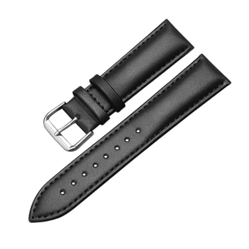 Harts Traditionelles Echtleder-Uhrenarmband, 17–24 mm, Edelstahl-Schnalle, mehrere Farben, 18 mm, Echtes Kalbsleder, Leder Harts Traditionelles Echtleder-Uhrenarmband, 17–24 mm, Edelstahl-Schnalle, mehrere Farben, 18 mm, Echtes Kalbsleder, Leder von Harts