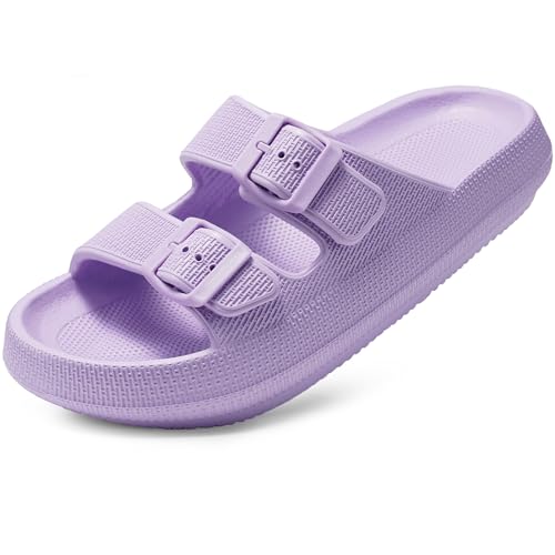 Harvest Land Damen Slides Sandalen Einstellbar Weich Bequeme Sommer Wolkenschuhe Pantoletten Größe 36 von Harvest Land