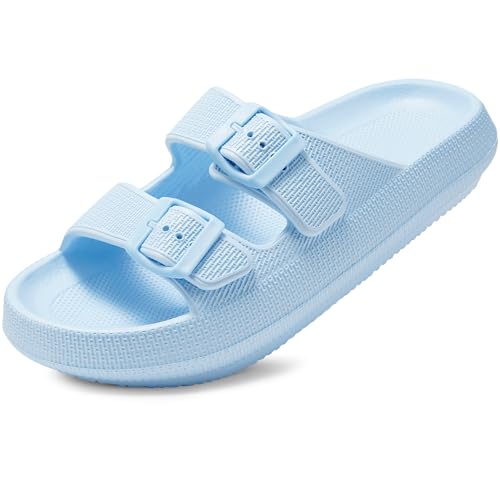 Harvest Land Damen Slides Sandalen Einstellbar Weich Bequeme Sommer Wolkenschuhe Pantoletten Größe 37 von Harvest Land