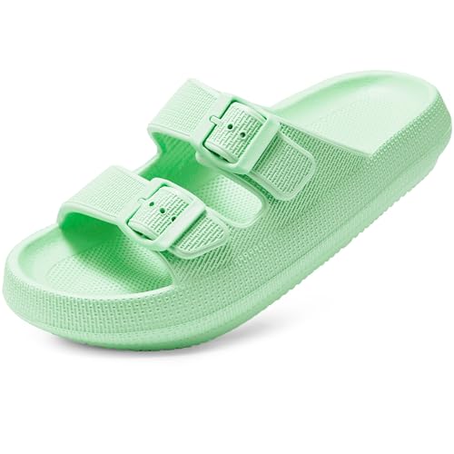 Harvest Land Damen Slides Sandalen Einstellbar Weich Bequeme Sommer Wolkenschuhe Pantoletten Größe 37 von Harvest Land