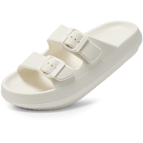 Harvest Land Damen Slides Sandalen Einstellbar Weich Bequeme Sommer Wolkenschuhe Pantoletten Größe 40 von Harvest Land