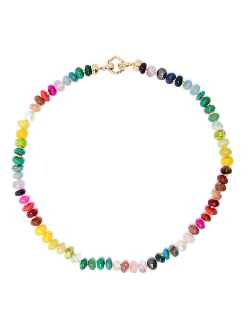 Harwell Godfrey 18kt yellow gold Rainbow Foundation multi-stone necklace von Harwell Godfrey