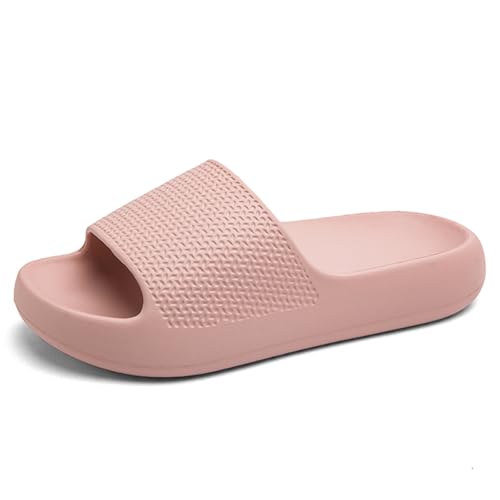 Harxxitd Cozy Slides Original Damen Herren mit Fußgewölbe-Unterstützung Hochwertiges EVA-Material Bequem & Rutschfest Unisex Cloud Slippers Für Strand, Pool & Wellness Slide Sandalen(587 Pink-3637) von Harxxitd