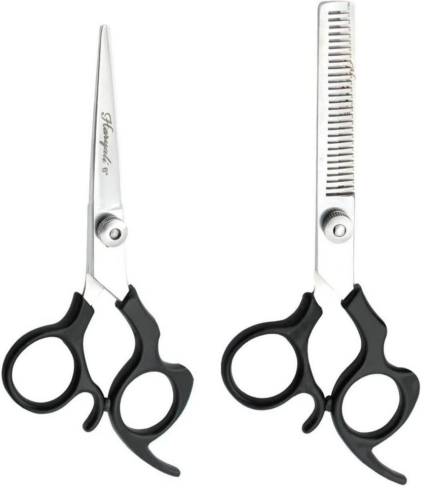 Haryali London Haarschere Friseur-Friseurschere und Friseur-Effilierschere-Set 15.2 cm, (2 in 1, 2-tlg., 1x Schneideschere, 1x Effilierschere), Professionelles Friseurscheren-Set von Haryali London