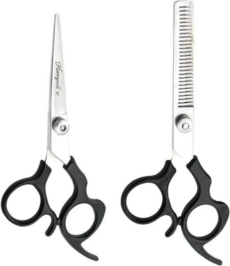 Haryali London Haarschere Friseur-Friseurschere und Friseur-Effilierschere-Set 15.2 cm, (2 in 1, 2-tlg., 1x Schneideschere, 1x Effilierschere), Professionelles Friseurscheren-Set von Haryali London