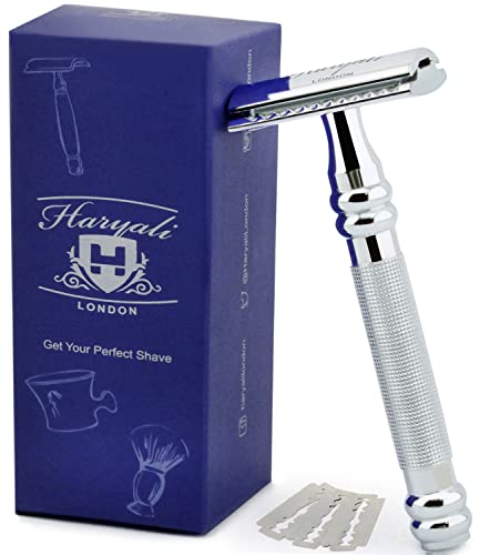 Haryali London Rasierhobel Damen Herren - Edelstahl Rasierhobel Herren Rasiermesser Zero Waste Eco Rasierer Damen Double Edge Safety Razor von Haryali London