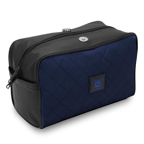 Haryali London Wasserabweisender Leder-Kulturbeutel für Herren, groß, Reise-Kulturbeutel, Rasierset, Badezimmer, Fitnessstudio, Toilettenartikel, Make-up-Organizer, blau, Kulturbeutel Haryali London Wasserabweisender Leder-Kulturbeutel für Herren, groß, Reise-Kulturbeutel, Rasierset, Badezimmer, Fitnessstudio, Toilettenartikel, Make-up-Organizer, blau, Kulturbeutel von Haryali London