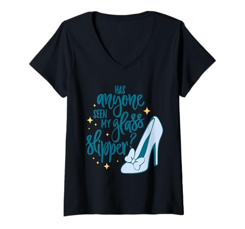Damen Hat jemand Mein Glaspantoffel-Design gesehen T-Shirt mit V-Ausschnitt Damen Hat jemand Mein Glaspantoffel-Design gesehen T-Shirt mit V-Ausschnitt von Has Anyone Seen My Glass Slipper.