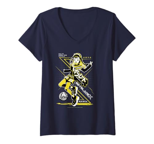 Damen Beyblade X Multi Nana-Iro Let It Rip T-Shirt mit V-Ausschnitt von Hasbro