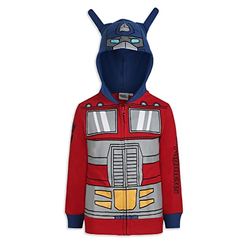 Hasbro Transformers Boy's Optimus Prime Hooded Zipper Jacket, Red, Size 5 von Hasbro