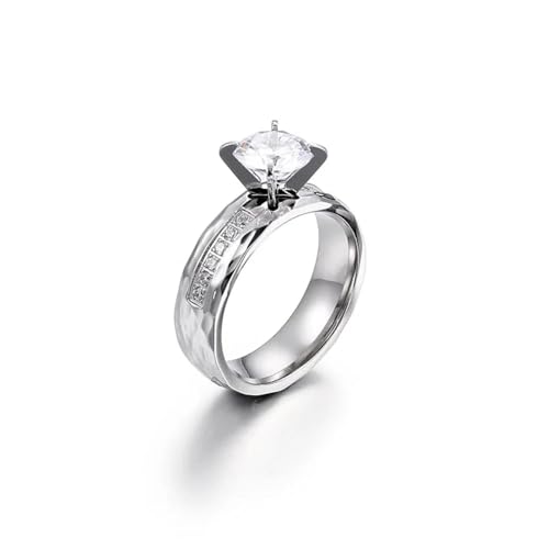 Hasdnker Ring Ringe Damen Bijouterie Herren Einfache Romantische Eheringe Für Frauen/Männer, Kubikzircon, Charm-Paarringe, Modeschmuck, Verlobung, 9 Silverczring von Hasdnker