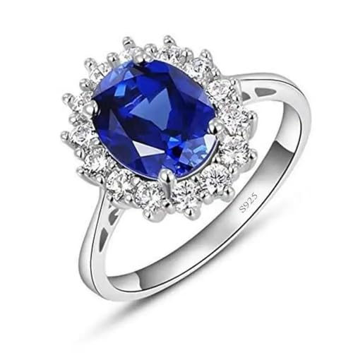 Hasdnker Ring Ringe Damen Bijouterie Herren Eleganter Prinzessinnen-Ring Mit Blauem Edelstein Und Blauem Kristall Für Frauen, Farbe Silber, Hochzeit, Fingerring Mit Kristall, Schmuck 9 Hasdnker Ring Ringe Damen Bijouterie Herren Eleganter Prinzessinnen-Ring Mit Blauem Edelstein Und Blauem Kristall Für Frauen, Farbe Silber, Hochzeit, Fingerring Mit Kristall, Schmuck 9 von Hasdnker