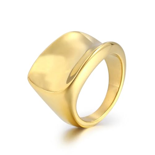 Hasdnker Ring Ringe Damen Bijouterie Herren Goldfarbene Ringe Knöchel Für Frauen Männer Unregelmäßige Geometrie Twist Fingerringe Eheringe Schmuck Party 8 Kr110079-Lk von Hasdnker