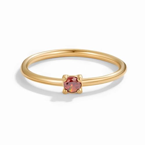 Hasdnker Ring Ringe Damen Bijouterie Herren Multi Color Birthstone Rings For Women Simple Waterproof Jewelry Items 9 Red von Hasdnker