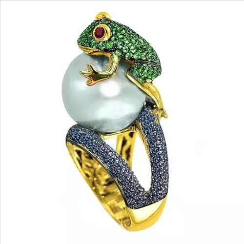 Hasdnker Ring Ringe Damen Bijouterie Herren Niedlicher Tierring In Form Eines Springenden Frosches, Ausgefallene Ringe Mit Gepflastertem Grün-Schwarzem Strass Für Frauen, Partyschmuck 7 Ajz475Xs Hasdnker Ring Ringe Damen Bijouterie Herren Niedlicher Tierring In Form Eines Springenden Frosches, Ausgefallene Ringe Mit Gepflastertem Grün-Schwarzem Strass Für Frauen, Partyschmuck 7 Ajz475Xs von Hasdnker