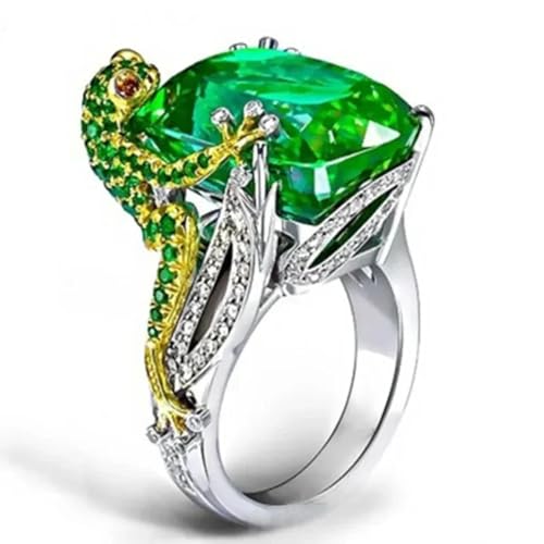 Hasdnker Ring Ringe Damen Bijouterie Herren Niedlicher Tierring In Form Eines Springenden Frosches, Ausgefallene Ringe Mit Gepflastertem Grün-Schwarzem Strass Für Frauen, Partyschmuck 8 Cr6237Xs Hasdnker Ring Ringe Damen Bijouterie Herren Niedlicher Tierring In Form Eines Springenden Frosches, Ausgefallene Ringe Mit Gepflastertem Grün-Schwarzem Strass Für Frauen, Partyschmuck 8 Cr6237Xs von Hasdnker