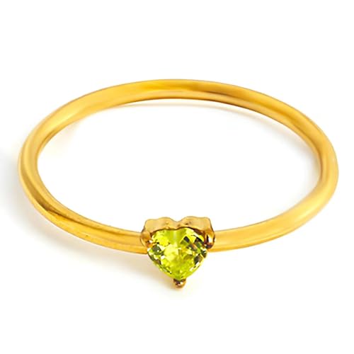 Hasdnker Ring Ringe Damen Bijouterie Herren Simple Heat Shape Stone Promise Rings For Couples Trendy Bridal Jewellery Christmas 6 Red von Hasdnker