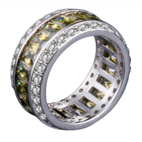 Hasdnker Ring Ringe Damen Bijouterie Herren Stil Europäischer Und Amerikanischer Damenring Mode Luxus Kreative Zirkon Persönlichkeit Damenring Kleines Design Schmuck 8 Gelb von Hasdnker