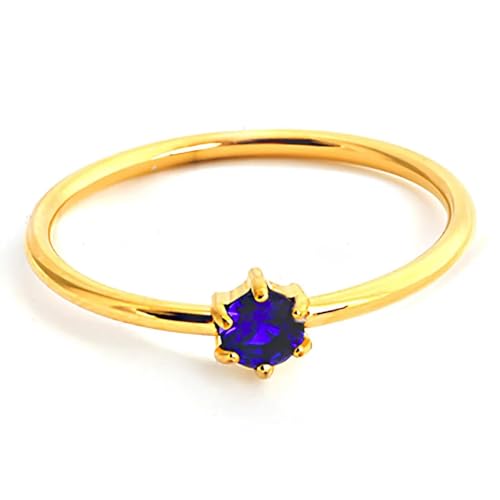Hasdnker Ring Ringe Damen Bijouterie Herren Unique Cubic Zirconia Finger Ring Design For Female Trendy Gold Color Birthstone Jewellery Men Accessories 7 Yellow von Hasdnker