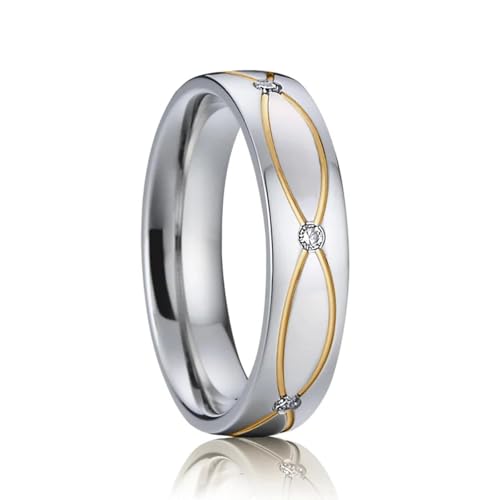 Hasdnker Ring Ringe Damen Bijouterie Herren Versprechensringe Für Paare, Liebhaber-Allianzring, Ehering, Jubiläumsschmuck, 10 Pv1503Women von Hasdnker