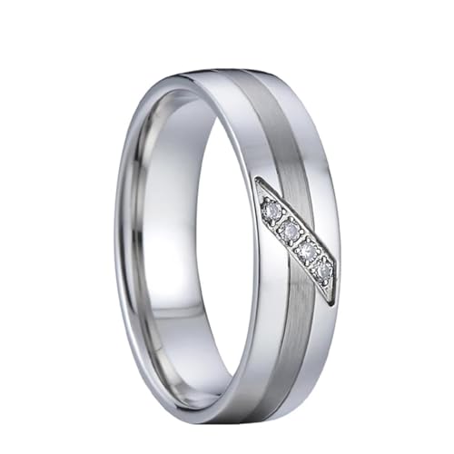 Hasdnker Ring Ringe Damen Bijouterie Herren Versprechensringe Für Paare, Liebhaber-Allianzring, Ehering, Jubiläumsschmuck 11 P1405Women von Hasdnker