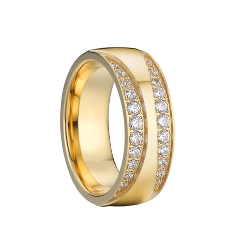Hasdnker Ring Ringe Damen Bijouterie Herren Versprechensringe Für Paare, Liebhaber-Allianzring, Ehering, Jubiläumsschmuck 9 P1402Fywomen von Hasdnker