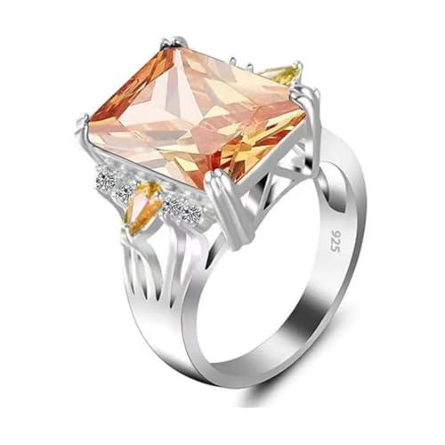 Ring Ringe Damen Bijouterie Herren Mode Luxus Rubin Kristall Ring Grand Persönlichkeit Weibliche Hochzeit Party Mode Schmuck Shiny Horse Eye Headwear 10 Ajz941Champagne von Hasdnker