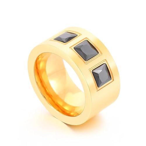 Ring Ringe Damen Bijouterie Herren Mode Ringe Für Frauen Gold Farbe Platz Glas Knuckle Hochzeit Bands Ringe Schmuck 8 Kr107819-K von Hasdnker