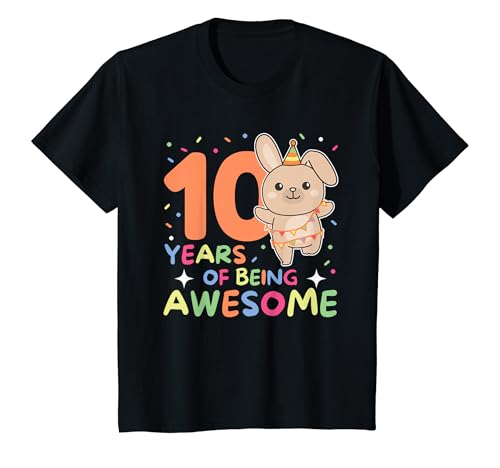 Kinder Hase zum 10. Geburtstag für Kinder zehn Jahre alt T-Shirt Kinder Hase zum 10. Geburtstag für Kinder zehn Jahre alt T-Shirt von Hase Geburtstags Geschenk süße Tiere