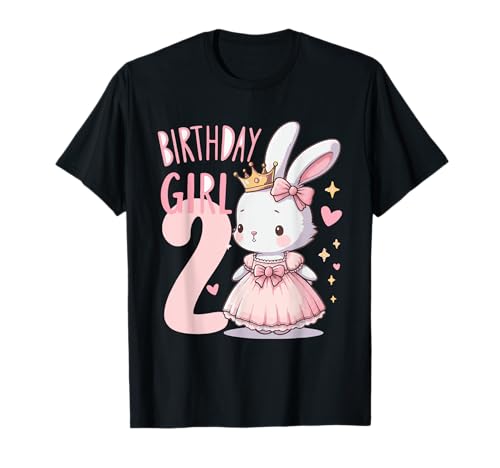 Hase Prinzessin Kinder Geburtstag 2 Jahre Mädchen rosa T-Shirt Hase Prinzessin Kinder Geburtstag 2 Jahre Mädchen rosa T-Shirt von Hase Häschen Prinzessin Geburtstag Mädchen Kinder
