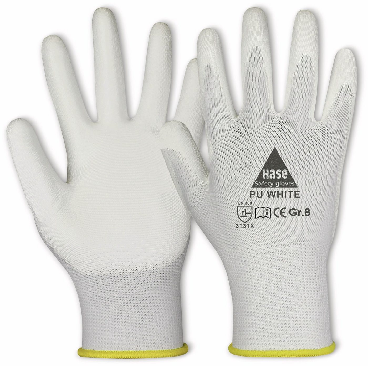 Hase Safety Gloves Arbeitshandschuhe HASE SAFETY GLOVES Arbeitshandschuhe PU, PU white von Hase Safety Gloves