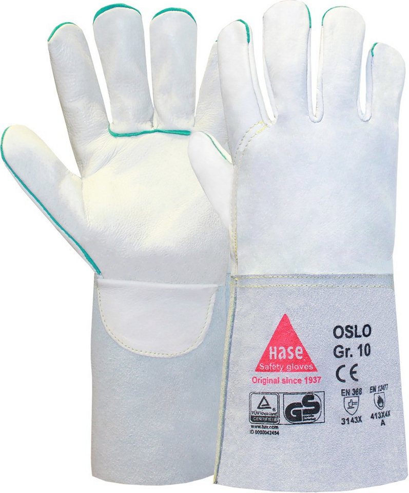 Hase Arbeitshandschuhe 6 Paar HASE Schweisserhandschuh Oslo K Gr. 10 von Hase