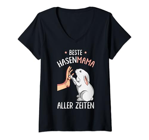 Damen Beste Hasenmama aller Zeiten Hase Kaninchen Ostern Hasen T-Shirt mit V-Ausschnitt Damen Beste Hasenmama aller Zeiten Hase Kaninchen Ostern Hasen T-Shirt mit V-Ausschnitt von Hasen Kaninchen & Bunny Geschenke