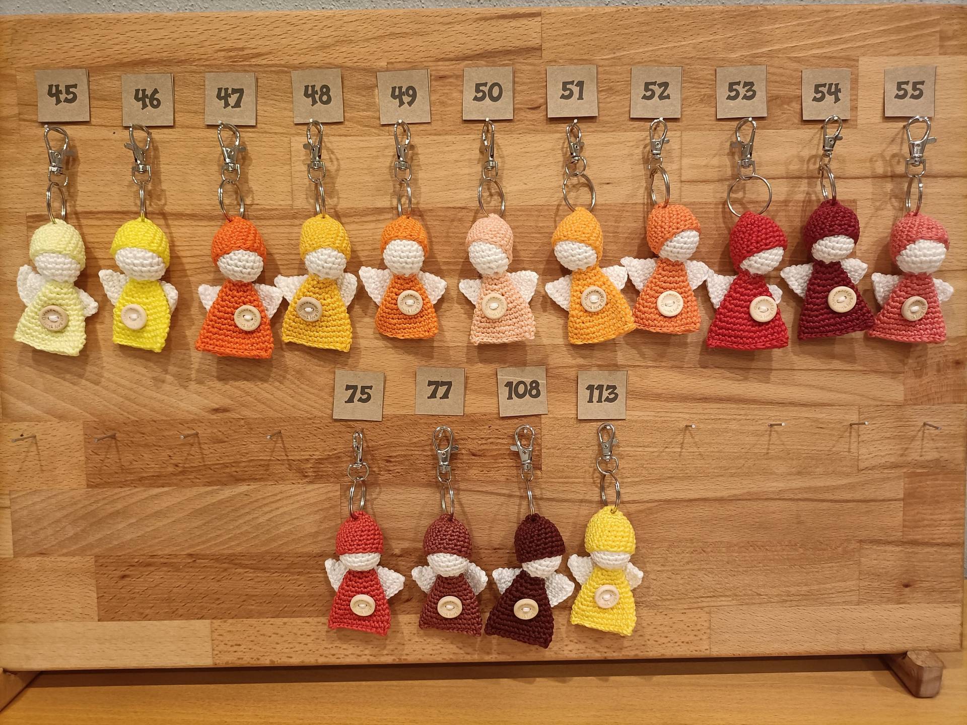 Gehäkelter Engel Schlüsselanhänger - Geschenk Zur Taufe, Kommunion, Hochzeit von HasenMama