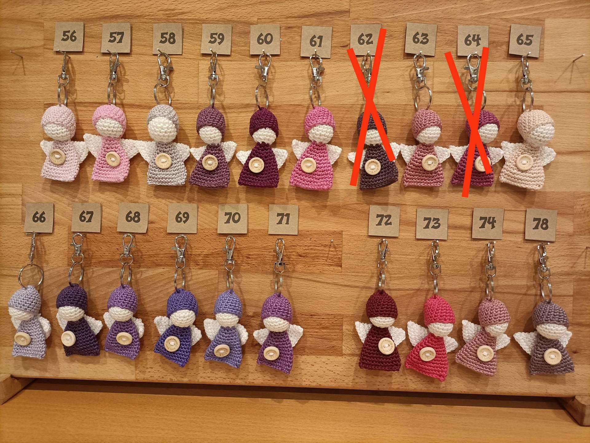 Häkel-Engel Schlüsselanhänger - Personalisiertes Geschenk Mit Herz von HasenMama