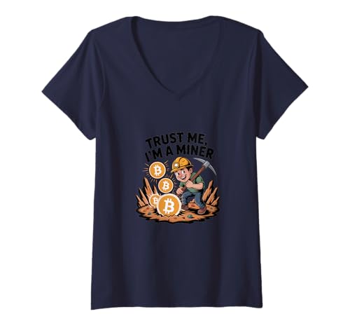 Damen Vertrau Mir, ich Bin EIN Minenarbeiter T-Shirt mit V-Ausschnitt Damen Vertrau Mir, ich Bin EIN Minenarbeiter T-Shirt mit V-Ausschnitt von HashRate Threads