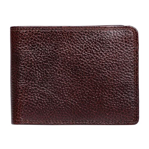 Hashcart Herren-Geldbörse aus Leder mit natürlicher Maserung, Vordertasche, RFID-Geldbörse für Herren, Geschenke für Männer, Kaffee, Classic Hashcart Herren-Geldbörse aus Leder mit natürlicher Maserung, Vordertasche, RFID-Geldbörse für Herren, Geschenke für Männer, Kaffee, Classic von Hashcart