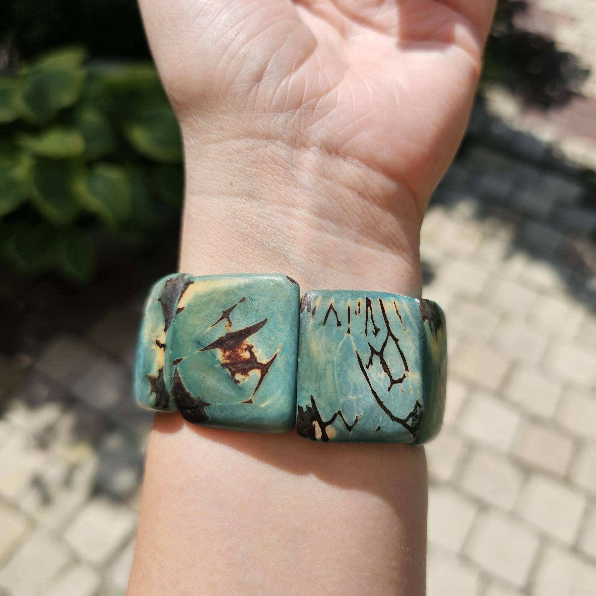Tagua Armband Armreif Stretch Vintage Tagua Armband Armreif Stretch Vintage von HashtagVintageEsmee