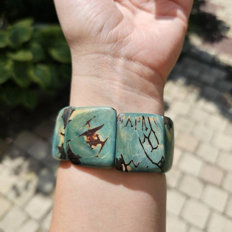 Tagua Armband Armreif Stretch Vintage Tagua Armband Armreif Stretch Vintage von HashtagVintageEsmee