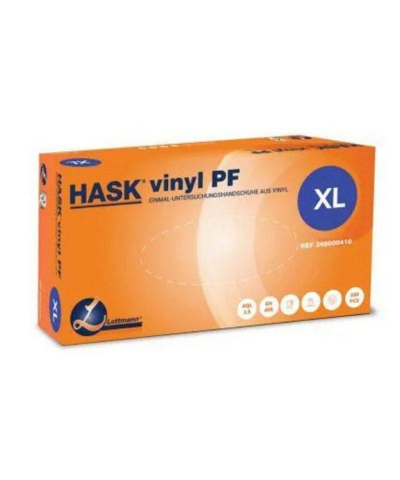 Hask Einweghandschuhe Hask Einmalhandschuhe (Größe XL) 100 Stück weiß (packung, 100-St., Handschuhe) Hole jetzt das Spar-Pack von 100 Stück. von Hask