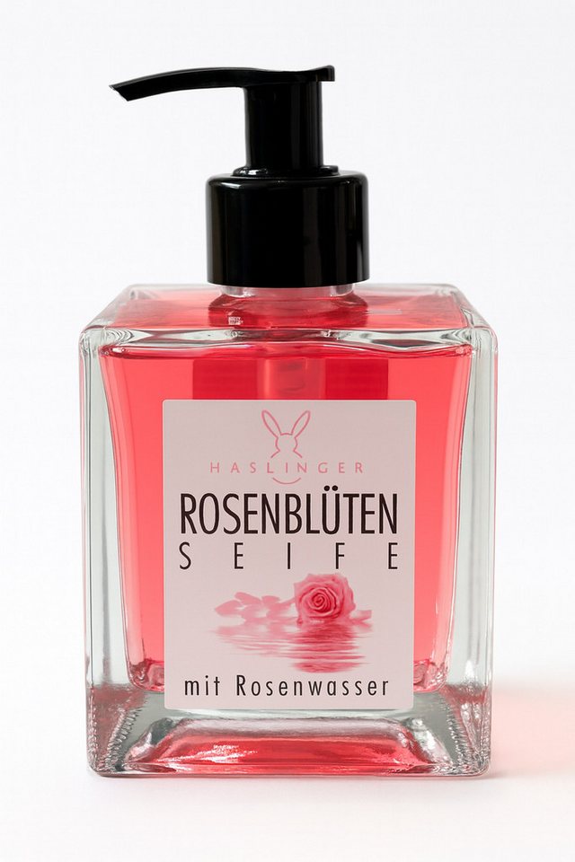 Haslinger Flüssigseife Rose, 1-tlg., mit Spender 240 ml von Haslinger