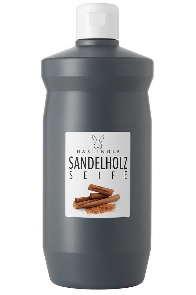 Haslinger Flüssigseife Sandelholz, 1-tlg., für Herren – Nachfüller, vegan 1000 ml von Haslinger
