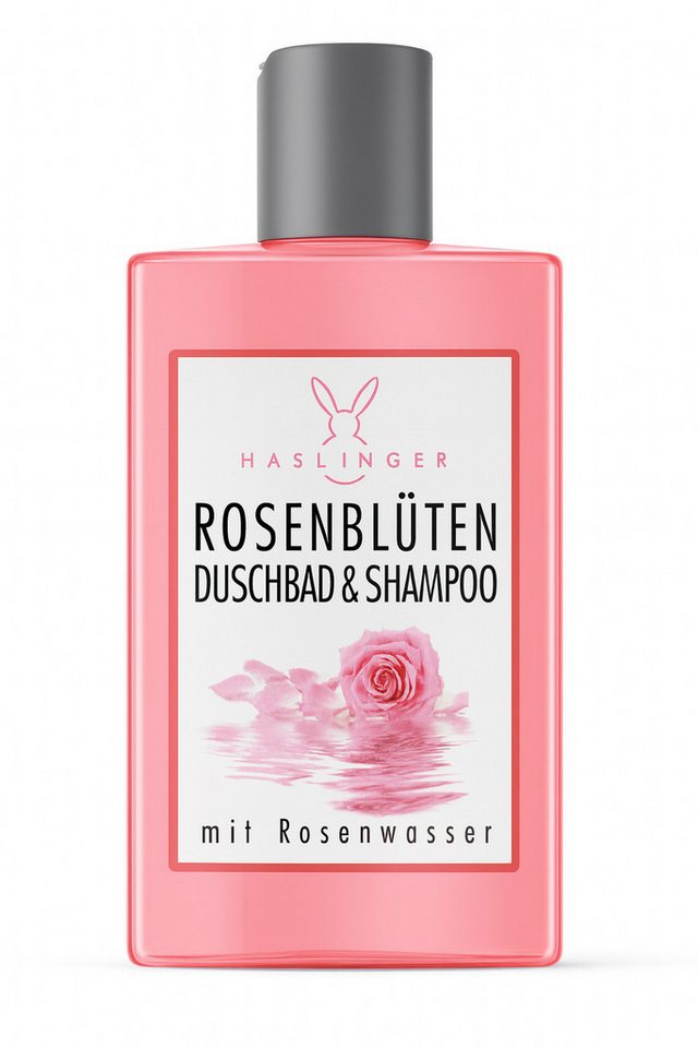 Haslinger Haarshampoo Rosenblüte, Duschbad & Shampoo 2 in 1 200 ml von Haslinger