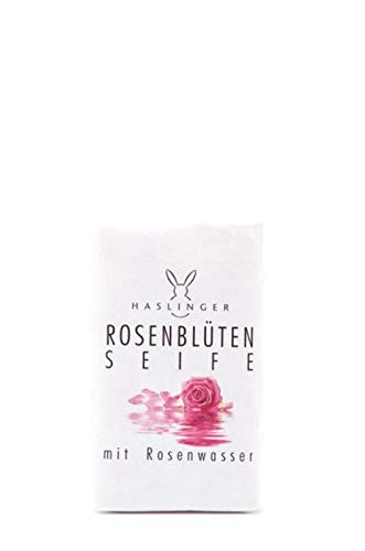 Rosenblütenseife handverpackt in Papier 150 gr von Haslinger
