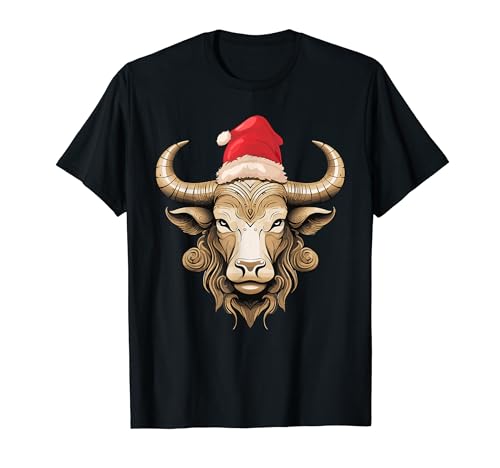 Stier Weihnachtsmütze Frauen Sternzeichen Horoskop Zeichen Stier Lustig T-Shirt von Hasmal Zodiac Star Signs