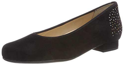 Hassia Damen Bologna, Weite G Geschlossene Ballerinas, Schwarz (Schwarz 0100), 36 EU von Hassia